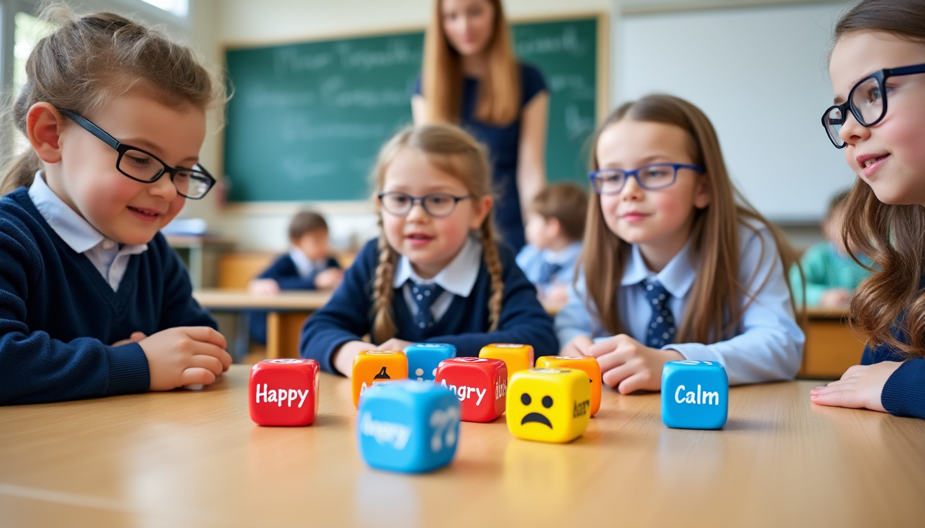 découvrez le dé des émotions, un jeu éducatif ludique conçu pour aider petits et grands à reconnaître, exprimer et gérer leurs émotions. développez l'intelligence émotionnelle en famille ou en classe grâce à cet outil pratique et amusant.
