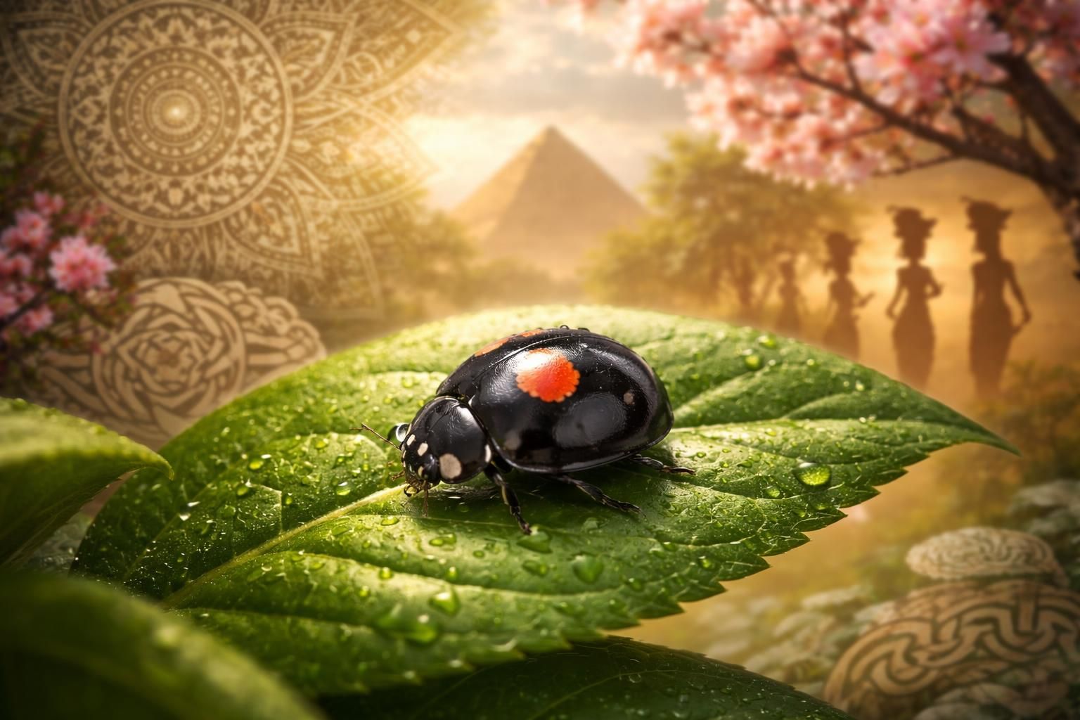 Coccinelle noire point rouge : signification dans les différentes cultures à travers le monde