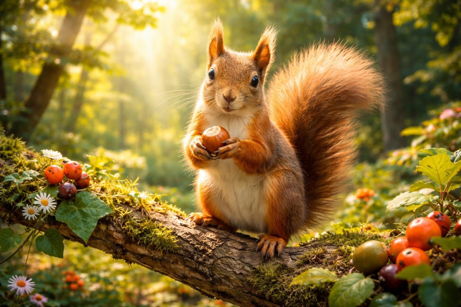 Signification de voir un écureuil : un symbole de chance et d&rsquo;abondance