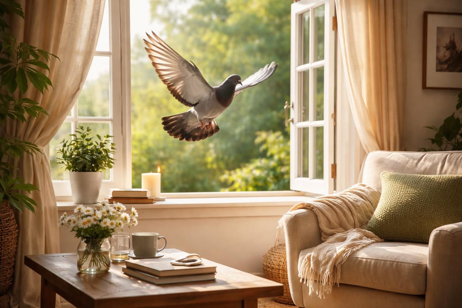 Explorez la signification du pigeon qui rentre dans une maison et ce que cela signifie pour vous