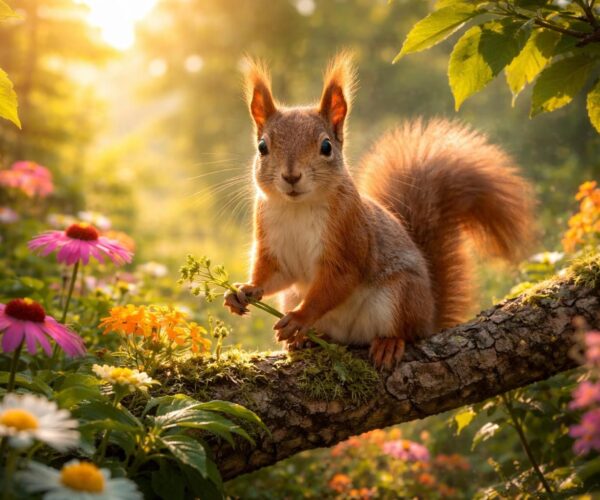 La signification d&rsquo;un écureuil dans le jardin : un message de la nature ?