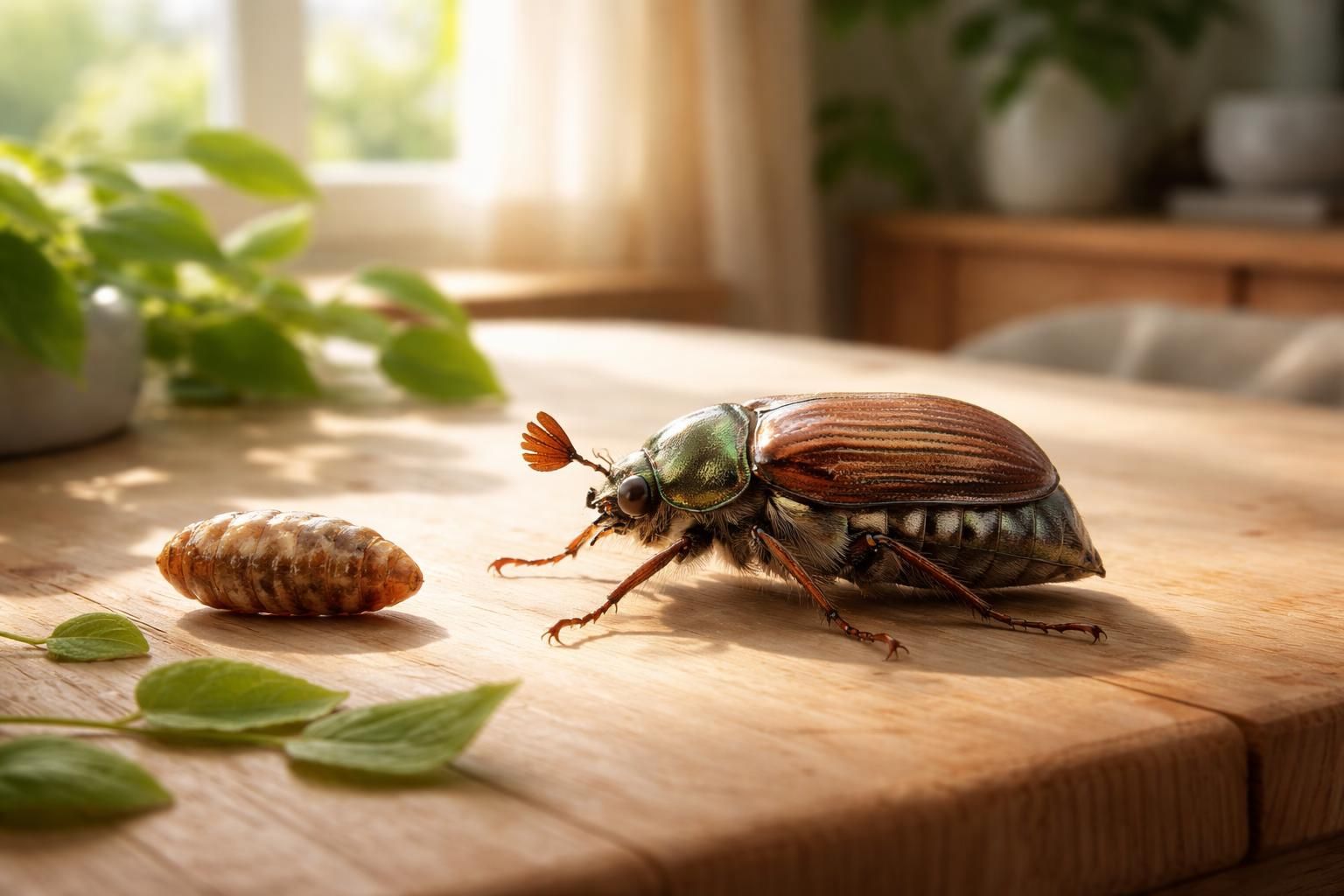 La signification d&rsquo;un hanneton dans la maison : un symbole de transformation à considérer