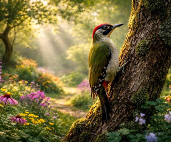 Les secrets de la signification spirituelle pour l&rsquo;oiseau pivert dans le jardin révélés