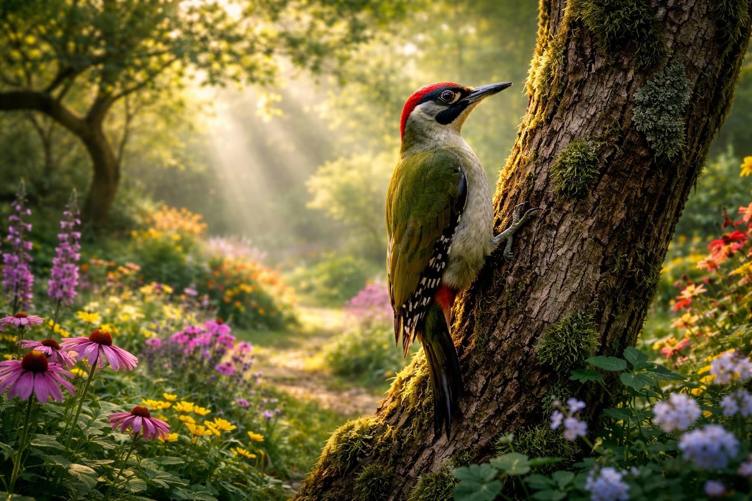 Les secrets de la signification spirituelle pour l&rsquo;oiseau pivert dans le jardin révélés