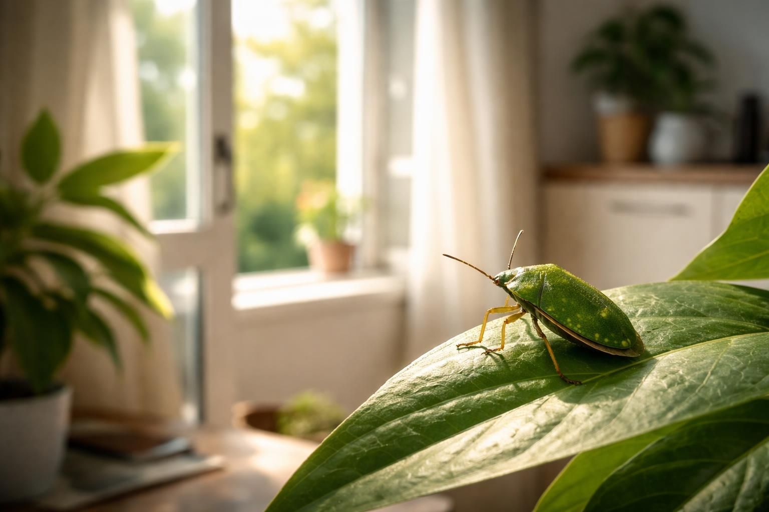 Signification d&rsquo;une punaise verte dans la maison : signaux d&rsquo;alerte ou chance ?