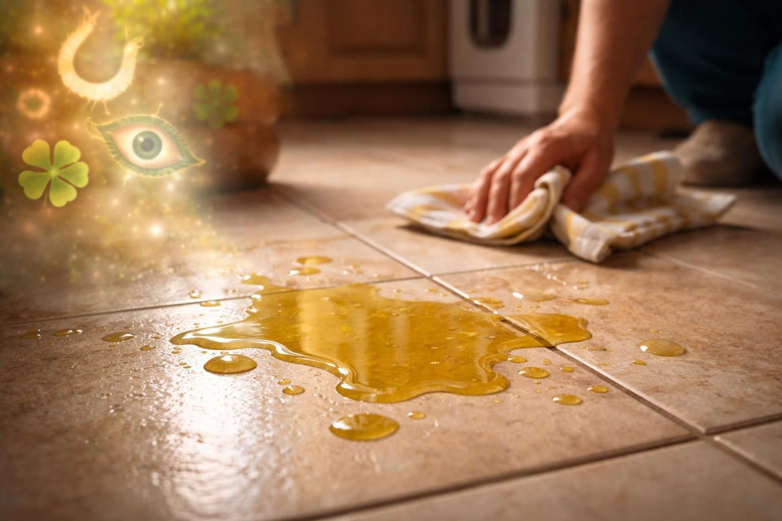 Signification sur le fait de renverser de l&rsquo;huile par terre : entre superstition et réalité